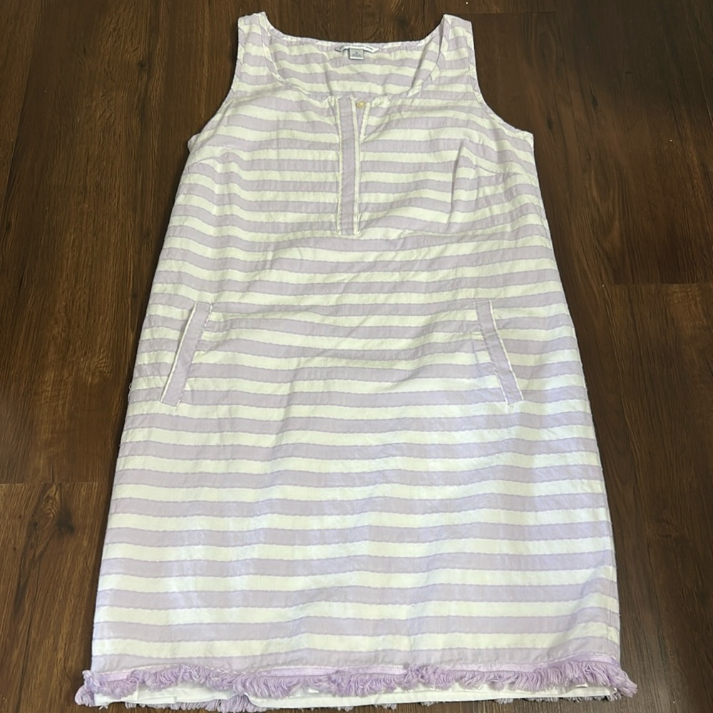 Purple and White Striped Southern Tide Dress
